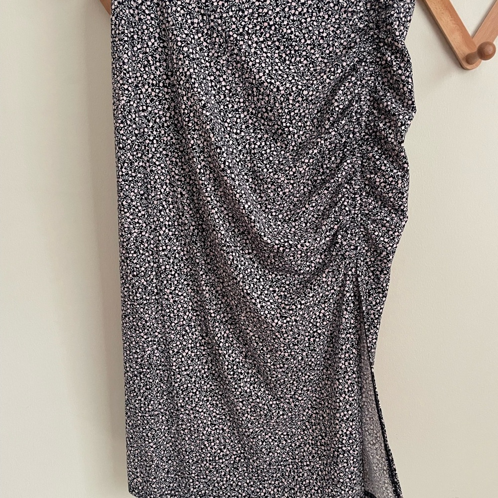 Floral Black Midi Skirt
